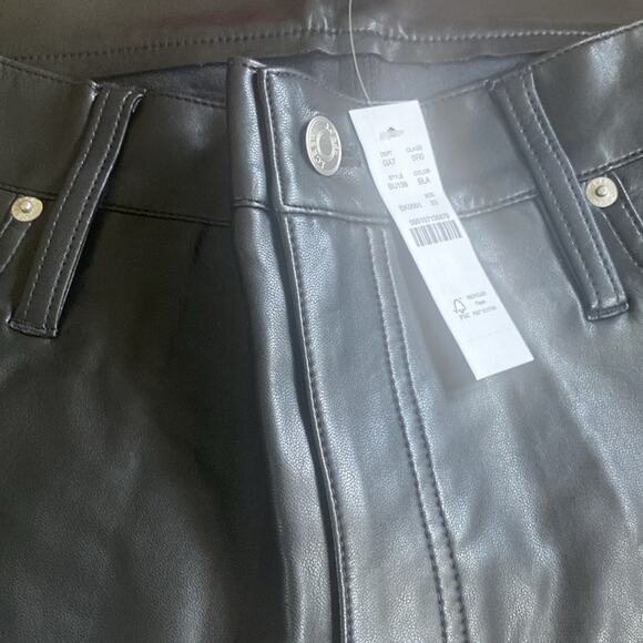 J. Crew black faux leather Slim wide-leg pant - Picture 13 of 15